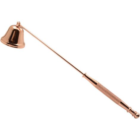 Éteignoir à bougie en forme de cloche, en fer plaqué or rose, pour la maison (1/5)