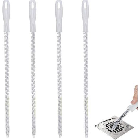 Brosse vidange flexible 45 cm – Évacuation cheveux – Pour éviers, baignoires, canalisations – Poignée antidérapante (1/5)