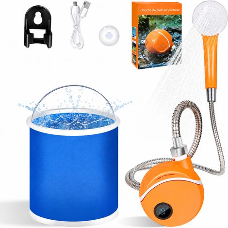 Seau d'eau pour douche de camping portable réf 5905 10 × 10 × 10 cm 800 g – Livraison gratuite (1/5)