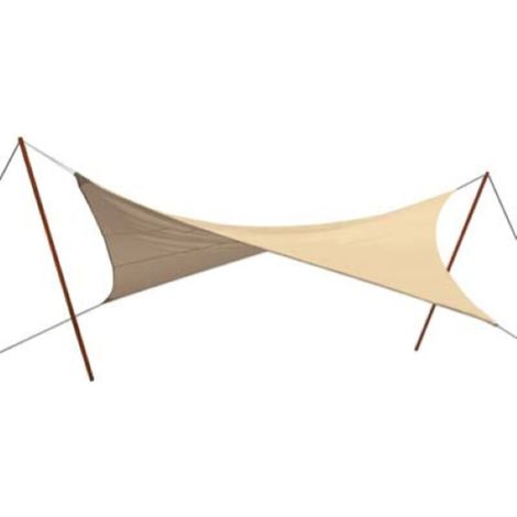 Voile d'ombrage carre'e e'toiles 5x5 m en polyester e'cru 180 g/m2