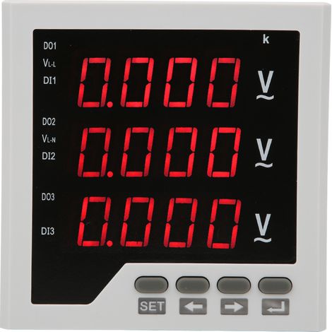 DTM-AV96 3 Phase Voltage Meter Programmable LED Digital Display Voltmeter AC 450V (1/5)