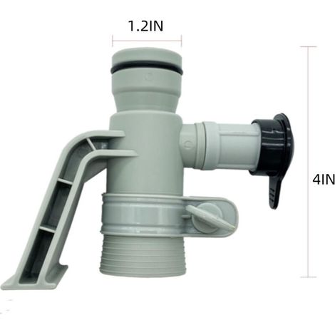 Remplacement du support de tuyau et de la vanne de jet d'air pour piscines hors sol (avec capuchon noir) (1/3)