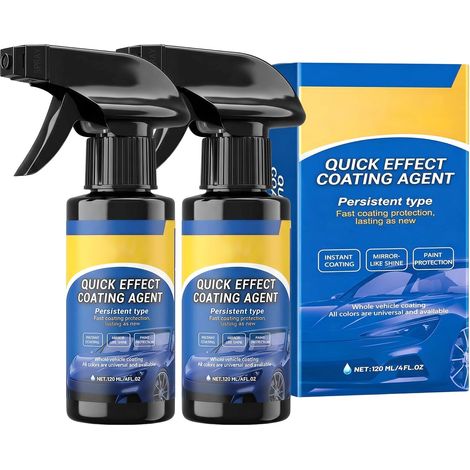 flinronic Agent De Revêtement à Effet Rapide, Spray Anti-Rayures Pour Voiture, Nano-Quick Ceramic Coating for Automobiles 3 En 1, Nettoyage Sans Eau, pour Voitures, Motos et Bateaux (1/5)