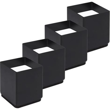 Base letto in 4 pezzi realizzata in acciaio al carbonio. Aumenta l'altezza di 5 cm, capacità di carico fino a 4535 kg, per tavolo, sedia e divano, salvaspazio, per urlare (1/5)