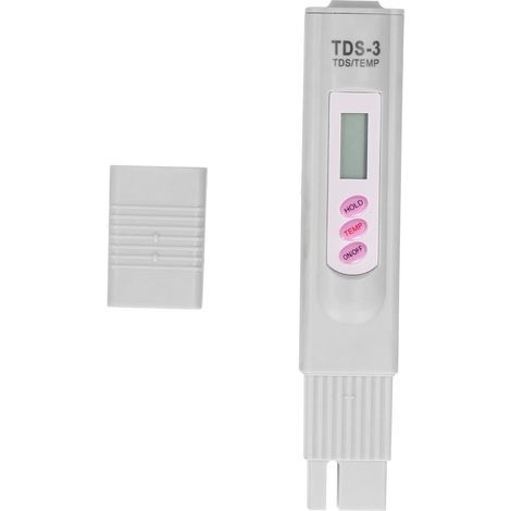 TDS-3 Wasserqualität-Messgerät LCD Digital Tragbarer Tester Wasserqualitätsmesser Stift mit Temperatur- und PPM-Messung Wasserreinheitstester 0-9990 PPM Trinkwasser Hydroponik-Kultur