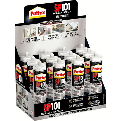 1PZ PATTEX CARTUCCIA SP101 TRASPARENTE ML 280 (1/2)