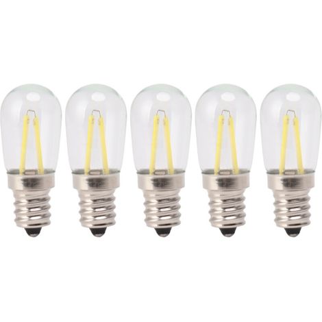 Jeffergarden 5 pièces réfrigérateur lampe ampoule basse température faible consommation d'énergie E12 LED réfrigérateur ampoule 120V lumière blanche (1/5)