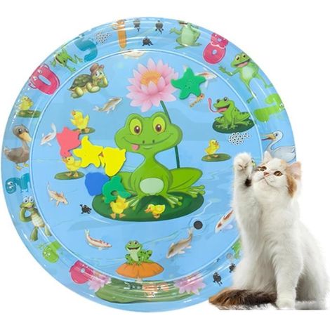 Wassermatte für Katzen, verdicktes PVC-Sinnesspielzeug, interaktives Bauchspiel für Katzen, Haustiere und Babys (1/5)