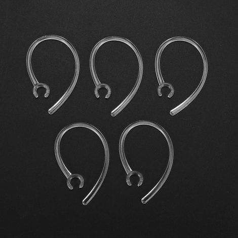 5 kits de remplacement universels pour mini crochets d'oreille Bluetooth à clip (transparents) (1/5)