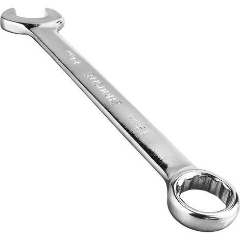 Clé mixte (œil et fourche) — taille : 19 mm — double extrémité — longueur totale : 225 mm. (1/5)