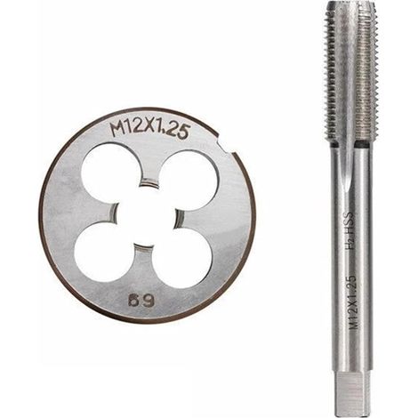 Jeu taraud/filière 2 pièces M15x0,5 pas à droite pointe spiralée (1/5)
