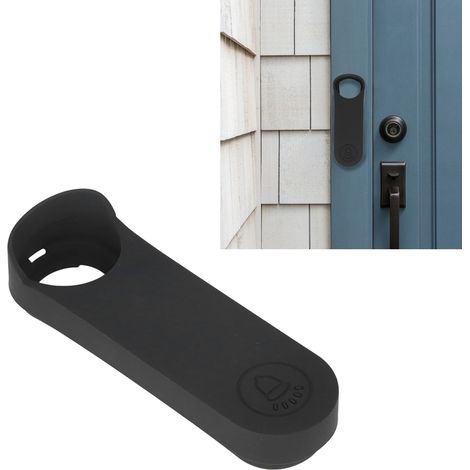 Coque de Protection en Silicone pour Doorbell GoogleNest - Anti-Chute, Anti-Rayons UV, Noir - Couverture Anti-Poussière, 1 Pièce (1/5)