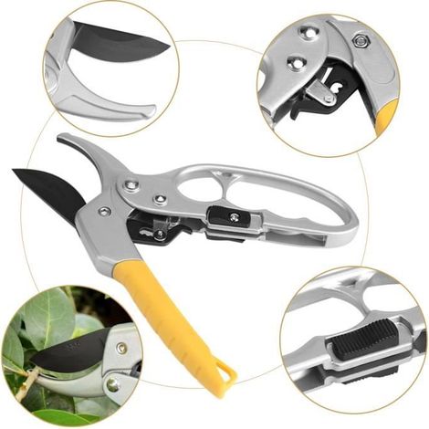 Ergonomische Handschere aus rostbeständigem Titan für müheloses und einfaches Beschneiden.