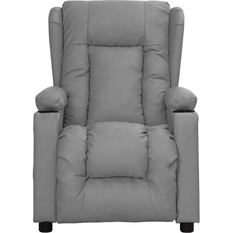 Maison Exclusive - Relaxsessel Grau Kunstleder (1/5)