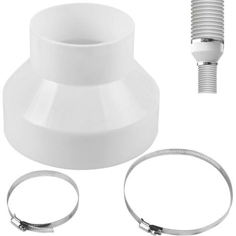 Adaptateur Reducteur Conduits Air 150-100mm avec 2 Colliers Acier Inox, Connecteur Tuyau Système Ventilation Rond, Raccord Réduction Conduite Climatiseur pour Usine, Appartement, Bains Tube Aération (1/3)