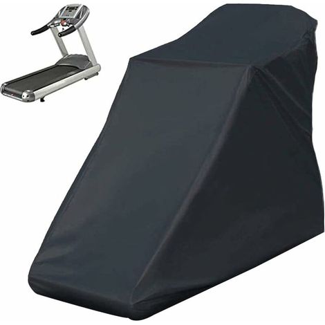 royaluxe - Housse de tapis roulant non pliable, housse de protection pour machine de course à pied aveCordon de serrage pour intérieur et extérieur (noir, 78 x 37 x 59) (1/5)