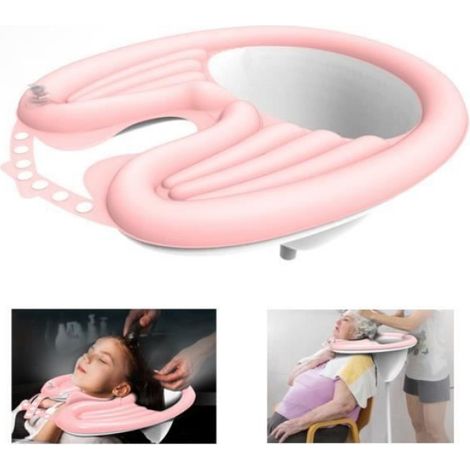 Lave-tête Bac à shampoing amovible plateau bassin gonflable en PVC portable (1/4)