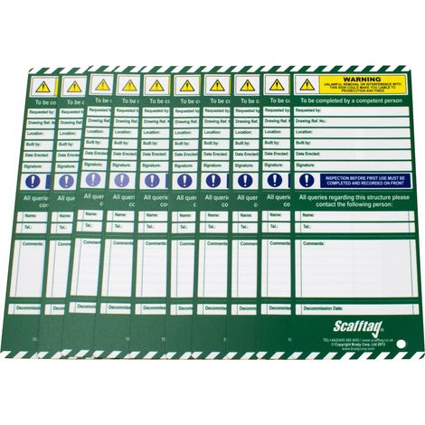 Scafftag x10 Inserts