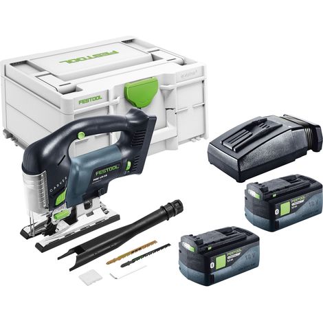 Festool PSBC 420-Basic Akku Pendelstichsäge 18 V 120 mm Brushless + 2x Akku 5,0 Ah + Ladegerät + Systainer