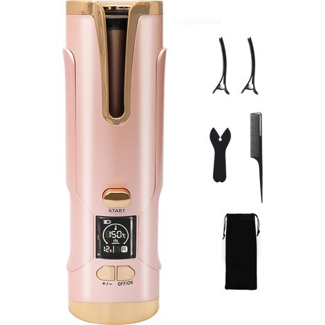 Automatic Hair Curler Cordless Type C Rechargeable  20mm for Short/Long/Thin Hair with Large Battery 6500mAh Type-C Charging Port 6 Temperature Levels (150-200℃) (1/5)