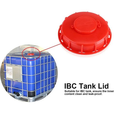 IBC-Tankdeckel, IBC-Behälterdeckel für Flüssigwassertank, roter Kunststoff, 163 mm (A) (1/4)