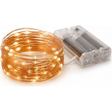 Copper LED String Lights 5 m 50 Lights for Decoration Warm White (1/5)