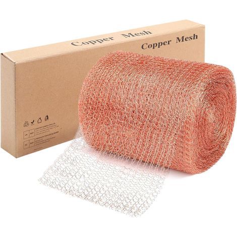Roll of 12M x 12.5CM Flexible Anti-Rust Copper Mesh for DIY and Gardening (1/5)