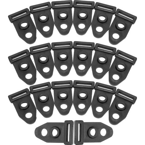 BEBUSINGOTO Pince de pieds de tige de poteau à clous, accessoires de Camping, accessoire de terrain pour auvent pour bâches, auvents, boucle de sécurité pour bâche de voiture, 10 pièces (1/5)