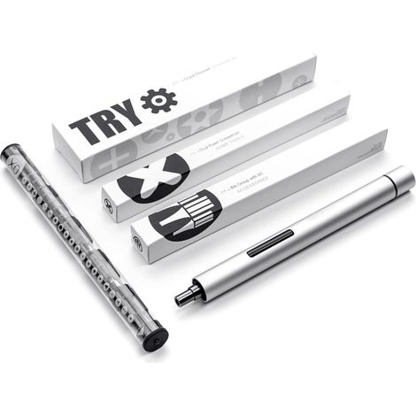 Tournevis Dynamométrique, Double Mode électrique et Manuel avec Commutation Automatique, 20 Embouts en Acier allié S2 (PH00 à U30), Boîtier en Aluminium, 150 Tr/min (VERSUCHEN) (1/5)