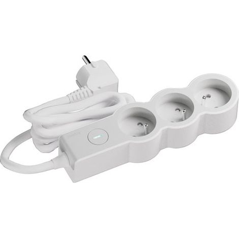 Multiprise Fb 3x2pt Standard Interrupteur 3m Blanc/gris - Legrand