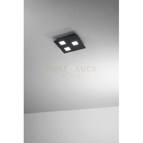 Plafoniera 3 luci PIXEL in metallo verniciato nero Attacco GX53 da 30cm