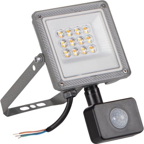 Projecteur LED Kanlux ACETE 10W CCT PIR IP44 gris ext (1/5)