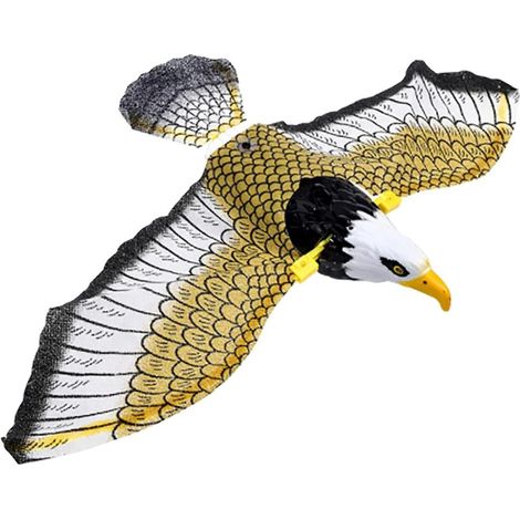 1 cerf-volant lumineux en forme de faucon, avec son et lumière, répulsif anti-oiseaux, pour jardin et ferme (1/5)
