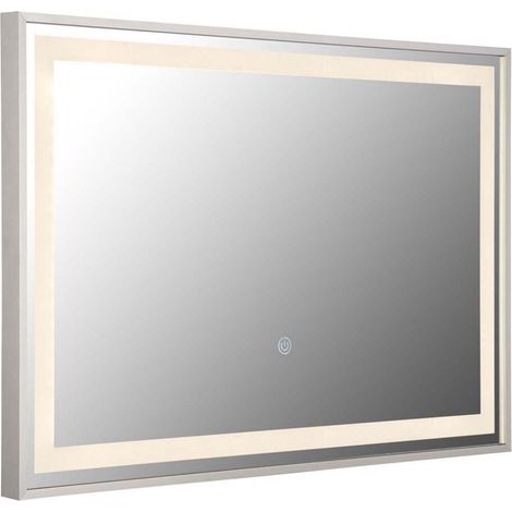 Badspiegel Spiegel LED Touch-Steuerung Schminklicht Dimmer Badlampe 60x40 cm