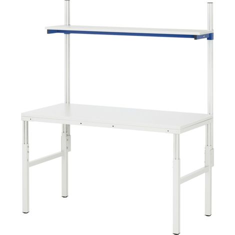 Rau Basistisch Etagenbord, B1500xT700xH650-1000/H2040mm, Melamin-Platte 22mm (1/3)