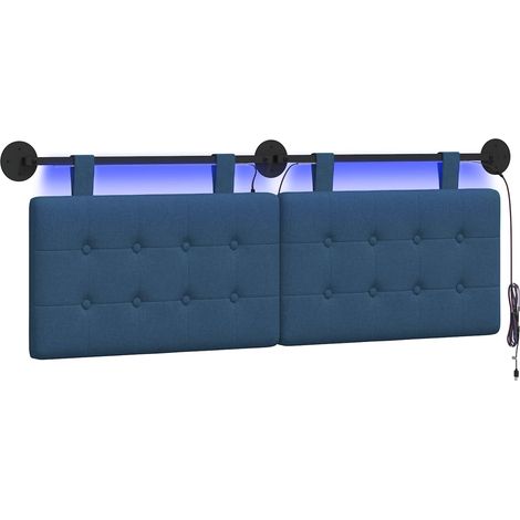 Maison Exclusive - Testiera sospesa Con luce LED Blu Tessuto (1/5)