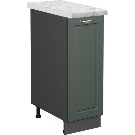 Armadio cucina dispensa alto Fame-Line, Verde-oro rustico, 30 cm , PL Marmo, Vicco