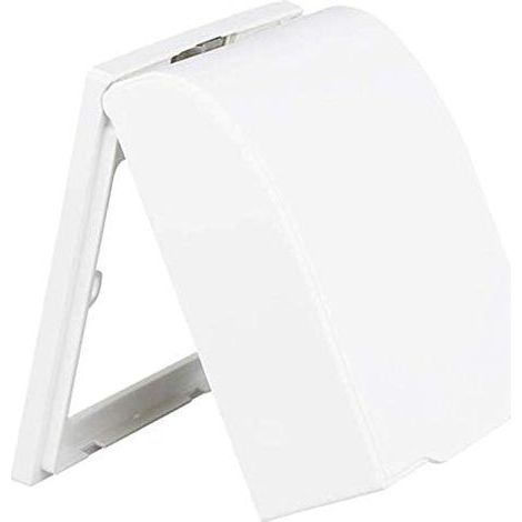 Scatola impermeabile in plastica per interruttore a muro, campanello, coperchio ribaltabile per la casa (bianco) (1/5)