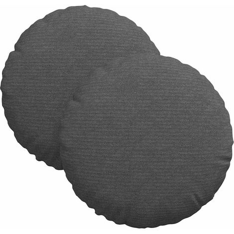 Maison Exclusive - Cojines para asiento 2 pcs Gris oscuro Ø30 x 1