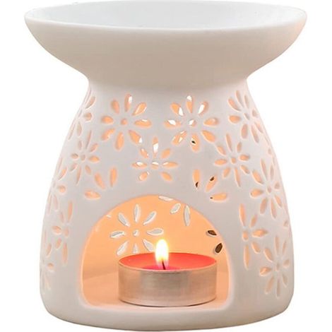 Brûleur à Huile Essentielle Brûleur à Huile Parfumée en Céramique Brûleur à Arôme Cire Brûleur à Huile Essentielle Support D'aromathérapie Bougie Diffuseur parfumé Maison Chambre (1/5)