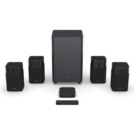 Confezione di altoparlanti Home Cinema Hisense HT-SATURN sintonizzati da Devialet