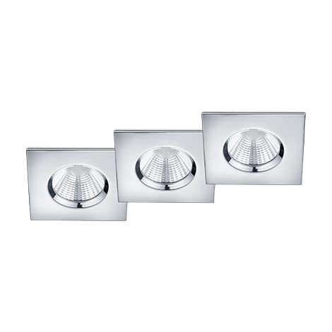 Spot encastre led 3x55w smd 3000k 345lm chrome - trio - zagros