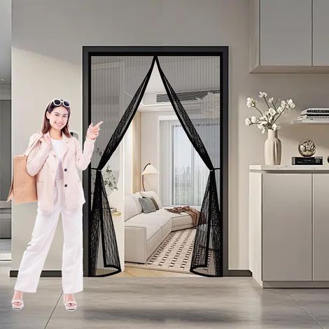 Moustiquaire Porte Coulissante 101 x 106 cm Anti-Moustiques (1/5)