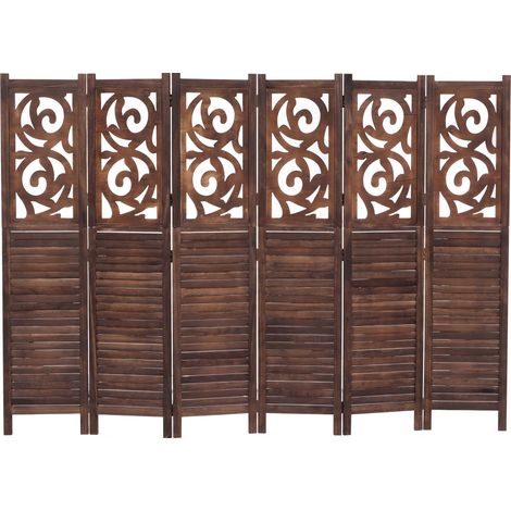 Paravent T568, cloison de séparation, brise-vue, séparation d'espace, motifs décoratifs, pliable, bo
