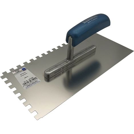 HAROMAC Glättekelle Länge 280 mm Breite 130 mmBuchenholzgriff Zahnung 8x8 mm rostfreier Edelstahl (1/2)