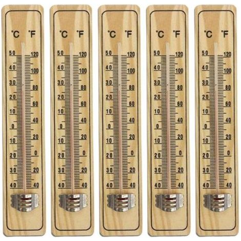 8 Pcs Thermomètre À Bois pour Intérieur,thermomètre en Bois pour Mesurer La Température L'intérieur Et L'extérieur,L'énergie,Thermomètre avec Échelle en Degrés Celsius Et Fahrenheit (1/4)
