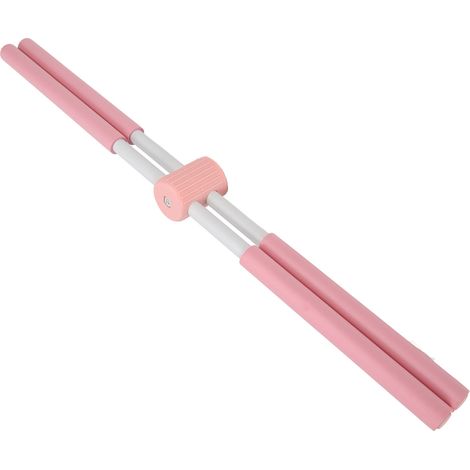 Bâton de yoga extensible correcteur de dos, outil d'étirement pour cyphose, tige rétractable de posture pour adulte et enfant, rose. (1/5)