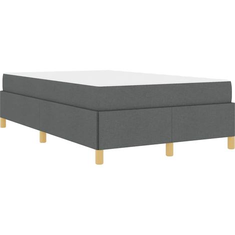 Lit double,Lit adulte,Lit à ressorts Autre Gris foncé 120 x 190 cm tissu (1/5)