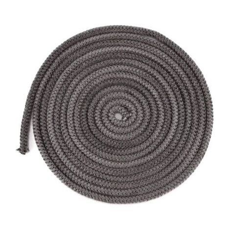 BUNTHAUS Cordon d'étanchéité, joint de remplacement pour porte de cheminée et de poêle, fibre de verre, gris foncé, 10 mm x 3 m