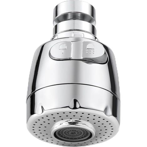 argenté,Aérateur pour robinet rotatif à 360 °, buse robinet cuisine, évier avec filtre régulateur de tête, 2 modes, aérateur robinet, atomiseur robinet, tête robinet de cuisine (1/5)